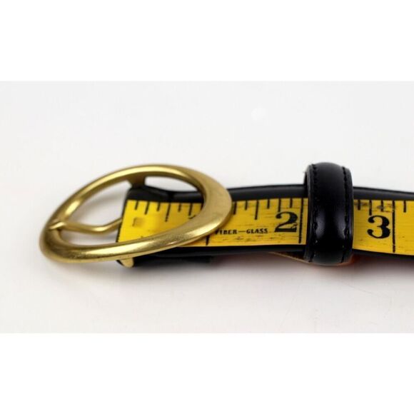 Chaoren BLACK REAL LEATHER 1 1/8"Wd DRESS CASUAL CLASSIC WOMEN'S BELT S/M (R15 - Picture 8 of 11